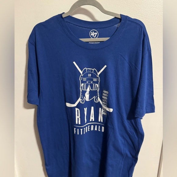💥2 Tshirts, Ryan Fitzgerald Hockey Blue and Red Graphic T-Shirts - Picture 7 of 13